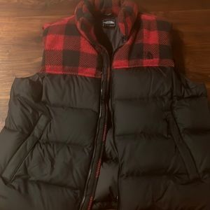 North face down Plaid Vest